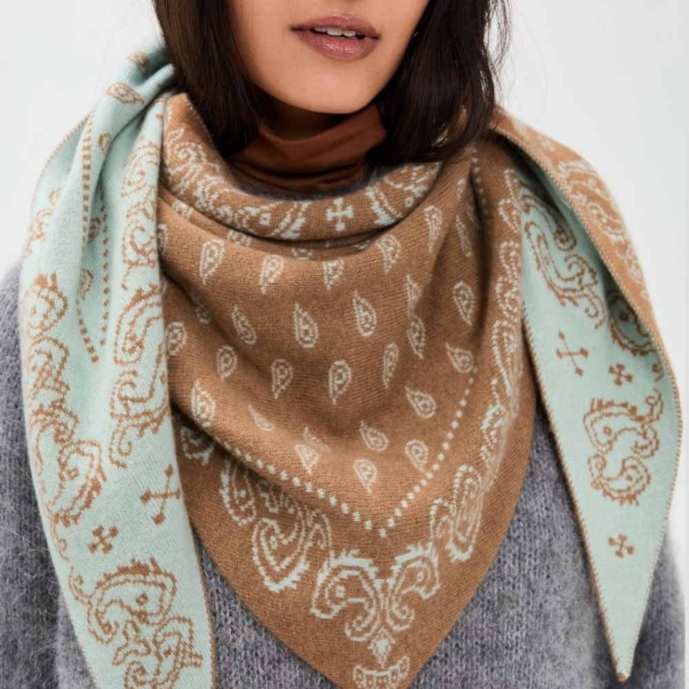 Guest in Residence The Wild Rag in Almond/Sea Glass Blue Bandana